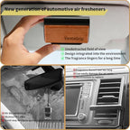 Original Wooden Car Air Freshener & Odor Eliminator - Long Lasting Teak Scent, Natural Essential Oils with Purifying Ingredients, Includes Metal Clip - Starter Kit