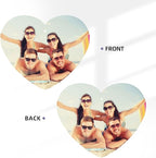 Custom Air Freshener for Car, Personalized with Pictures Text Logo Bulk, Double Sided, for Bathroom Bedroom Hanging Ornaments Birthday Christmas Gift, Heart Shape