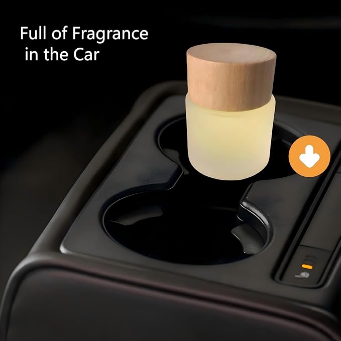 Car Air Freshener – Long-Lasting Diffuser for Car Cup Holder – 50ML (1.7 FL OZ) Car Scent Diffuser（Sweet lemon）