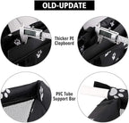 Petbobi Pet Reinforce Car Booster Seat for Dog Cat Portable and Breathable Bag with Seat Belt Dog Carrier Safety Stable for Travel Look Out,with Clip on Leash with PVC Tube (Foot)