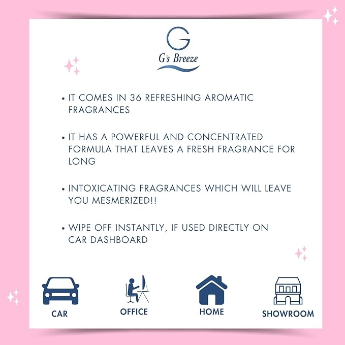 G's Breeze Baby Powder Air Freshener - Soft & Soothing Fresh Baby Powder Scent - Ideal for Nurseries, Bedrooms, Living Rooms & More - Elevate Your Space with Comforting Aroma