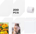 200 Pcs Sublimation Air Fresheners Blanks, Custom Photo Car Air Freshener, Sublimation Blanks Bulk DIY Scented Hanging Sheets Felt With 200 PCS Bags and 19.7in Rope for Car Home Hanging Decor