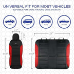Skechers Memory Foam Car Seat Covers, Lycra Fabric Seat Covers &Thick Memory Foam, Car Seat Cover Full Sets, Airbag Compatible, Automotive Comfort Protection for Most Cars,Trucks, SUVs, Red