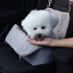 Small Dog Carriers Purse Bag,Dual Use,Car Safety Seat Light Cozy Pet Bed Kennel for Puppies Cats Lightweight Bags Fashion Woman Handbag Totes Go Vet Outdoor(Grey)