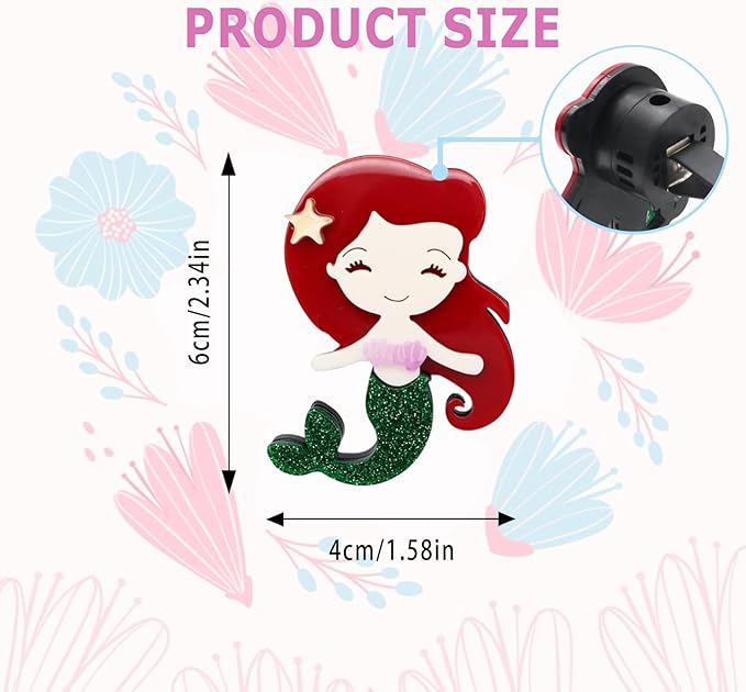 Mermaid Car Accessories,Beach Themed Air Vent Clip Car Freshener,Coastal Dashboard Decor,Refillable Aroma Diffuser for Women Teens