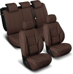 Coverland Custom Fit Car Seat Covers for Car Compatible with [2014-2022 Acura RLX] Premium Leather Non-Slip Memory Foam Waterproof Interior Seat Protector [Full Set Dark Brown- Size Chart X71]