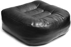 YOUFI Super Thicken Leather Car Seat Cushion for Adults - Portable Angle Lift Seat Pad with Breathable Cover, Handle, and Buckle - Ideal for Trucks, SUVs, and Office Chairs(Black)