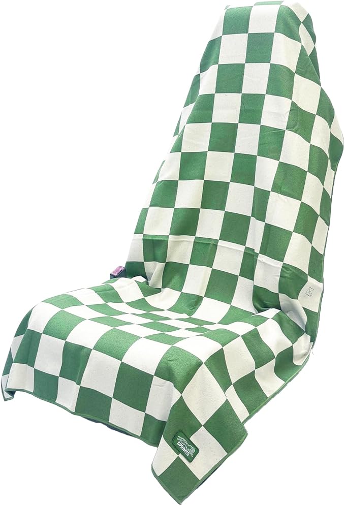 Sprints Athletic Running Towel, Full-Sized, Car Seat Cover - Performance Microfiber (Chess Not Checkers)