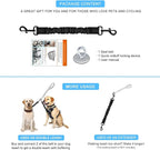 Dog Seat Belt for Bike Basket, Retractable Bicycle Dog Seatbelt, Elastic Pet Safety Leash Harness for Cat, Dog Leash Extension Attachment Shock Absorbing Lead Extension Absorber (Black)