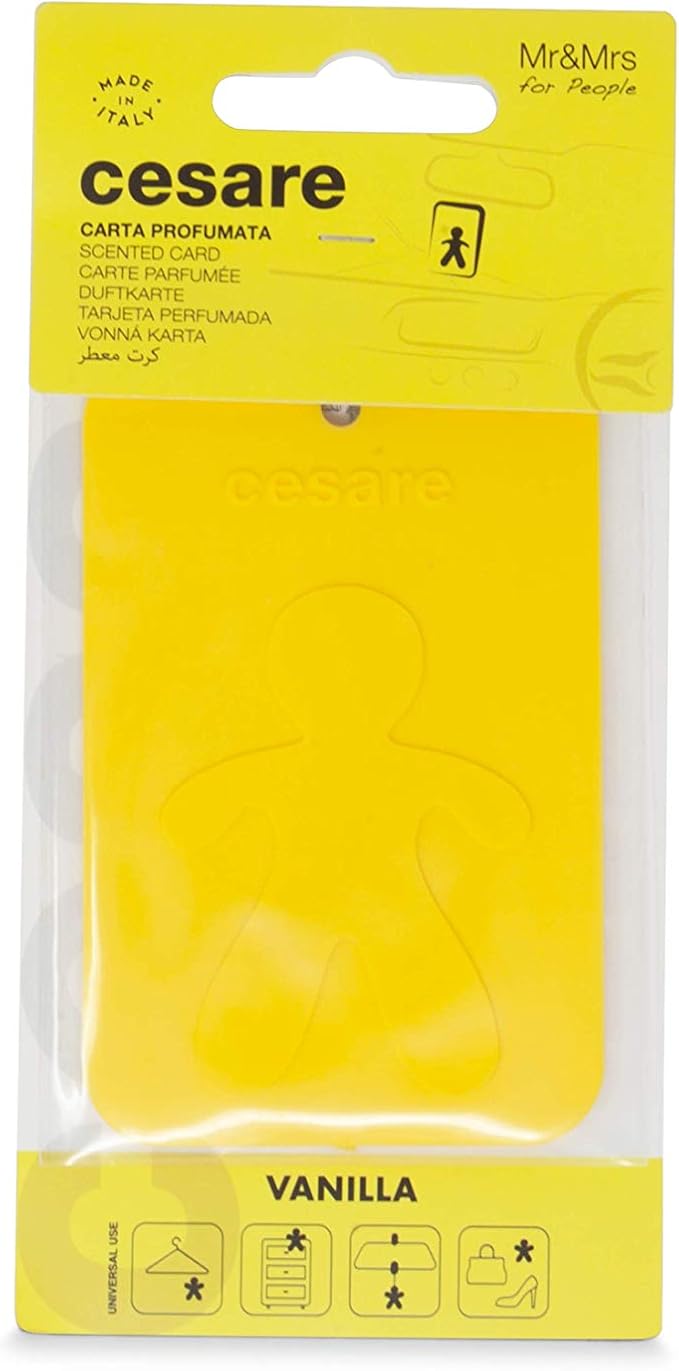 Cesare Scented Cards Car Air Freshener Long Lasting Uses Alcohol Free Fragrance Oil Non-Toxic EVA Material Pack of 6 Different Fragrances