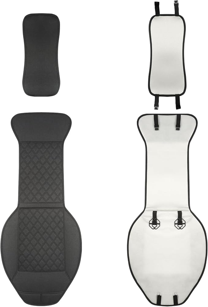West Llama Linen Car Seat Covers-Breathable & Soft-Front Car Seat Protector Universal Fit 90% Cars,SUVs,Trucks,Diamond Pattern-1Pair,Black