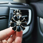 2 Pieces Daisy Flower Air Vent Clip Cute Car Air Freshener Clip Bling Rhinestone Car Air Outlet Decorations Charm Car Inter Decor Accessories for Girls Women