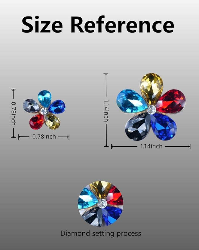 Bling Flower Car Accessories for Women Interior Aesthetic, Flower Decorative Vent Clips, Car Air Conditioner Clip Automotive Interior Decoration Fragrance-Free Aromatherapy Tablet, Add Your Own Scent
