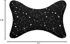 Headrest Pillow for Car Seat, 2 Pcs Memory Foam Neck Support Pillow for Neck Pain Relief, Compatible with Zodiac Constellation Galaxy Black Starry Night Stars Glow Dark Midnight Car Office