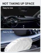Proadsy Windshield Sun Shade for Mazda CX-30 2020-2025 2026 CX30 Accessories 4-Layer Foldable Front Sunshade Protector Sun Visor Blocks UV Rays Keep Car Cooler