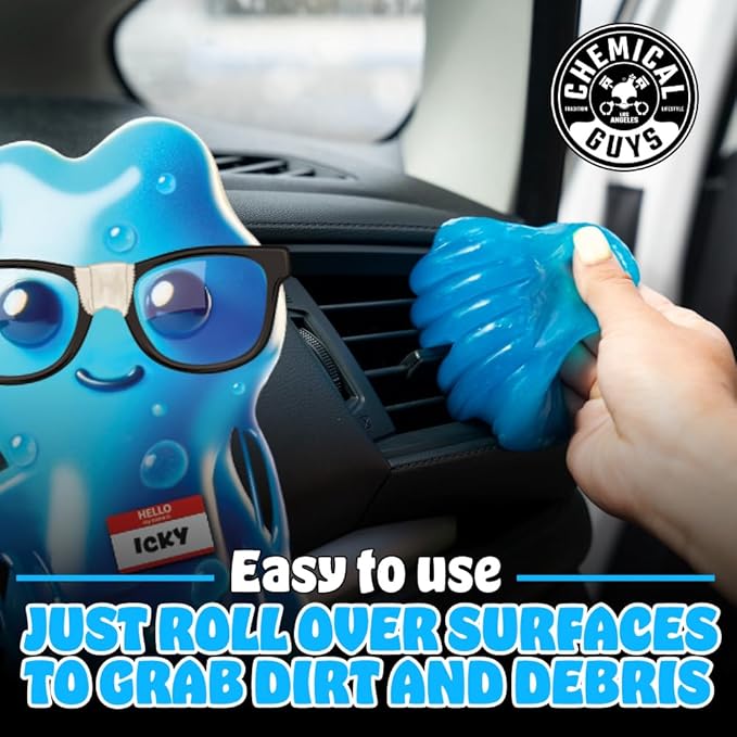 Chemical Guys Sticky Icky Car Cleaning Gel, Green Apple & Sweet Strawberry Scent - Detailing Kit, Car Dust Crevice Cleaner, Slime Auto Air Vent, Cleaning Putty for Keyboard Cleaner (4 Pack) - CJK1004