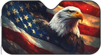 American Flag Car Sun Shade Windshield Sunshade Foldable Front Window Shield Cover for Truck SUV