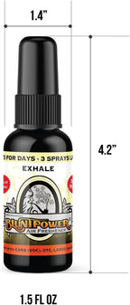 BluntPower Exhale Concentrated Air Freshener - Premium Oil-Based for Home and Car - Long-Lasting Bathroom, Car, & Odor Eliminator Spray (3 Pack)