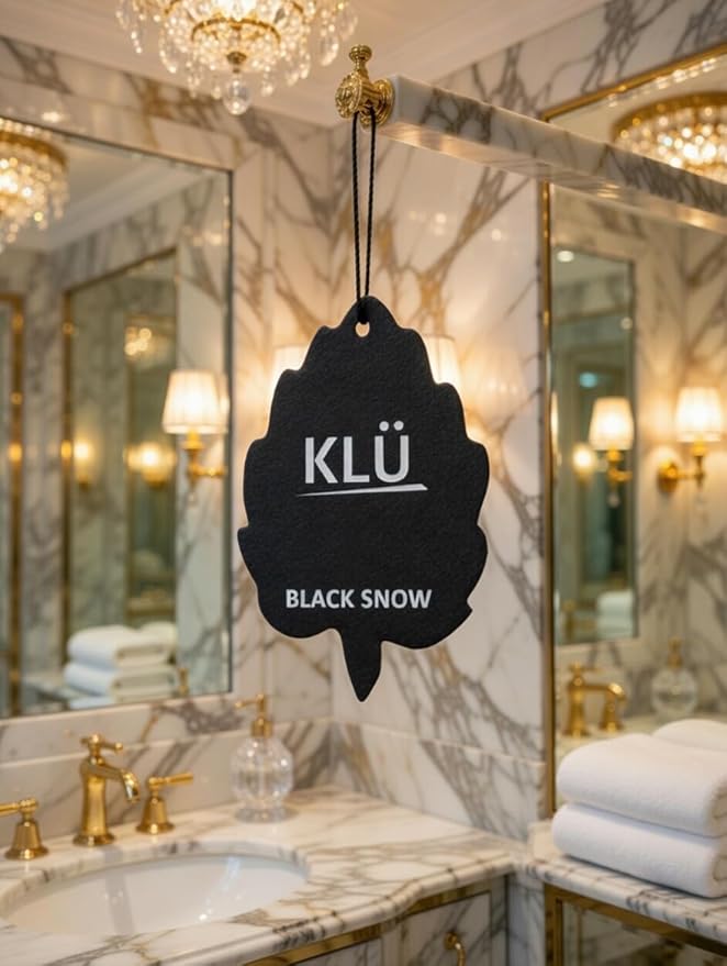 KLÜ Leaf Car Air Freshener I Long Lasting Scent for Auto or Home (25 Pack) Black Snow