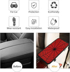Red Spider Web Auto Center Console Cover Pad Car Armrest Seat Box Cover Cushion Universal for Most Vehicle SUV Truck Car Accessories Decor