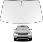 Proadsy 2025 Upgrade Windshield Sun Shade for Toyota Highlander 2008-2013 Foldable Front Sunshade Protector Sun Visor Blocks UV Rays Keep Car Cooler