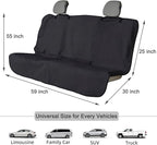 Back Seat Cover Waterpoof Rear Bench Towel Seat Cover for Gym Swimming Surfing Running, Non-Slip Rear Seat Protector Universal Fits Most Auto Truck Van and SUV (Bench Black)