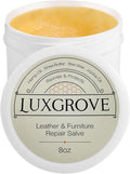 LUXGROVE® Leather & Furniture Repair Salve- Polisher, Leather Cleaner and Conditioner for Furniture - UV Protectants Help Prevent Cracking or Fading, for Car Seat, Couch, Shoe, Purse, Boot - 8oz