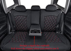 coverdream Forester Seat Covers Custom Fit for 2014 2015 2016 2017 2018 Subaru Forester,Full Coverage Waterproof Leatherette Car Seat Protector(Full Set,Black/Red)