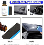 Crystal Coating for Car, Plastic Parts Refresher, Great Gloss Protection (3PCS)