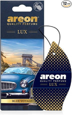 AREON Lux Hanging Car and Home Air Freshener, Blue Voyage (Pack of 12)