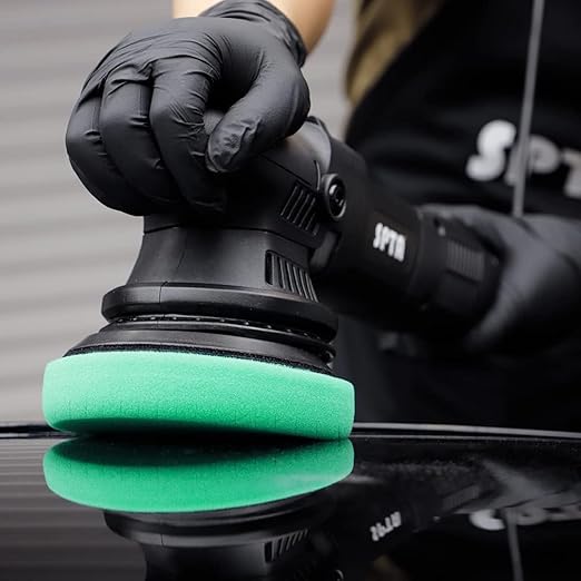 Green T120 Heavy-Cut Polishing Foam Pad, SPTA 1Pc 7.5 Inch Face for7 Inch 180mm Backing Plate Compound Buffing Sponge Pads for Car Buffer Polisher Compounding, Polishing and Waxing -FPTSS7G