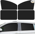 QUICTO Car Window Sun Shades, Universal Interior Accessories - Double-Sided Black (4pcs)