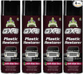 GX-3 Plastic Restorer – Black Plastic Restorer for Cars & Automotive Trim Restorer – Interior Car Cleaner & Exterior Faded Plastic, Vinyl & Rubber Renewer with Aloe Vera 4PK (8 fl oz)