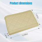 Hovom Car Center Console Armrest Pillow, 12.6"×7.87"×1.97" Leather Arm Rest Cover for Cars, Soft Comfortable Auto Armrest Cushion Pad, Vehicle Middle Console Cover, Car Accessories (Beige)