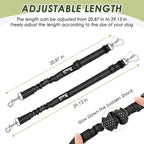 Lukovee Dog Seat Belt for Car, Adjustable Dog Car Harness for Large Medium Small Dogs, Soft Padded & Breathable Mesh Dog Seatbelt with Car Strap and Carabiner (Lime Green,L)
