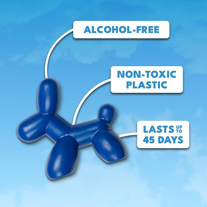 Little Pup 96603-6PK Ocean Splash Scent, Car Air Freshener, Clips to A/C Air Vent, Alcohol-Free Fragrance Oil, Non-Hazardous and Non-Toxic Plastic, Set of 6