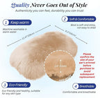 Andalus Brands Pure Australian Sheepskin Fluffy Car Center Console Cover, Luxurious Non-Shedding Furry Arm Rest Cover for Car, Versatile for All Seasons, Camel Brown - (11.47" X 6.3")