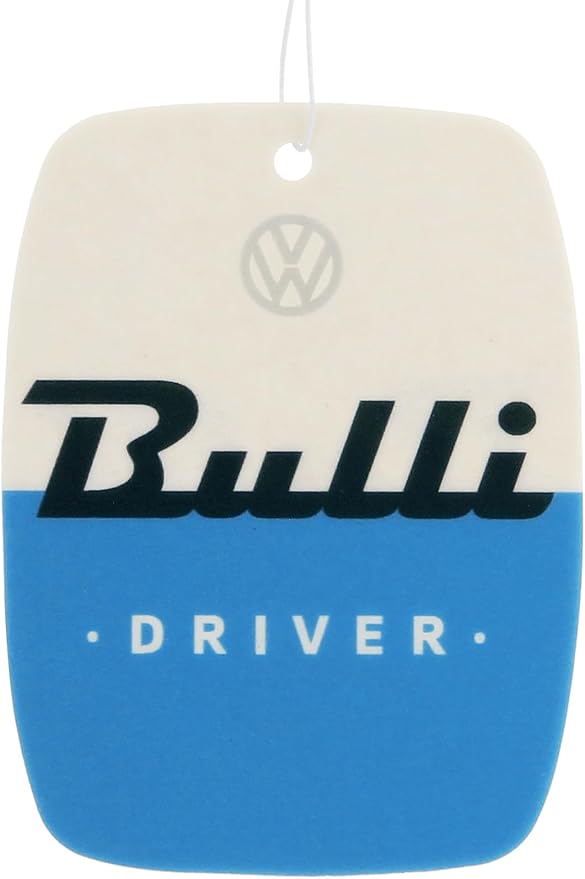 BRISA VW Collection Volkswagen Air Freshener, Room Freshener, Deodorizer for Cars T1 Bus Campervan Motif (Set of 2) (Fresh/Blue)