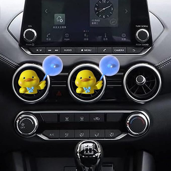 Cute Yellow Duck Air Vent Clips - Fun Car Air Fresheners & Decor