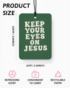 Christian Faith Car Air Freshener 4 Pcs Coconut Scented, Christian Car Accessories Mirror Decor for Women, Retro Inspirational Religious Hanging Air Freshener for Cars Closet Drawer Books