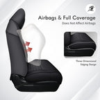 Huidasource Tacoma Front Seat Covers, Full Coverage Automotive Black Truck Seat Cover Custom Fit for 2005-2015 Double & Crew Cab 2nd Gen Toyota Tacoma Base Prerunner SR5 Limited(Front Pair/Black)