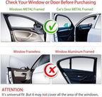 Aokway Magnetic Side Window Sun Shade -100% Block Light Car Window Shades - Car Privacy Curtains Universal Fit for Baby Naps, and Camping with UV Protection (Blue, Rear 2pcs)