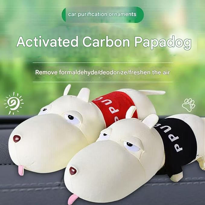 Activated carbon odor absorber, 5 long beaked dog shaped bamboo charcoal deodorizing bags, purification bags, suitable for car air purification, furniture, wardrobes, pets and other odors