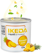 Car Air Freshener: Pineapple Scent Liquid Cans | Odor Elimination | Interior Deodorizer | 45days Long-Lasting Fragrance | Smoke Smell Remover | For Auto Home | 120g | 1 pack