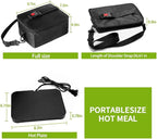 [90W Faster] Portable Oven, 110V Personal Food Warmer Mini Electric Heated Lunch Box for Reheating & Raw Food Cooking in Office, Travel, Potlucks and Home Kitchen (Black)
