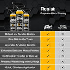 Resist Graphene Spray Coating - UV Ceramic Coating for Cars - Advanced 2-in-1 Hybrid Formula for Incredibly Slick, Glossy Finish - Graphene Ceramic Coating Protection for Car, Boat, RV (16oz (2 Pack))