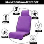 INFANZIA Premium Waterproof Seat Cover Towel Protector Neoprene Universal Fit, Upgraded 100% Washable & Removable Non-Slip Sweat Carseat Towel Covers, Perfect for Gym/Yoga/Workout（Purple,2PCS
