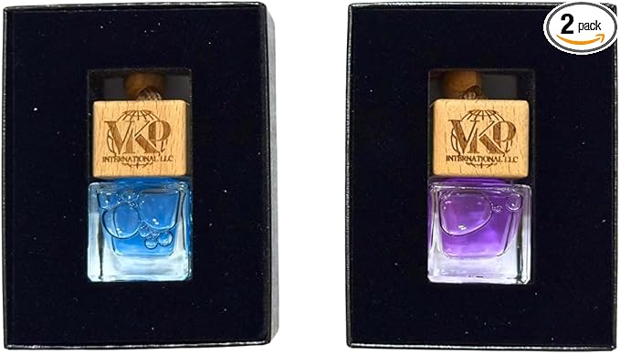 Hanging Air Fresherner Fragrance Oil Glass Bottle, With Multiple Scents Fragrance, Automobile Interior Decoration, Long Lasting For Car and Home. (Hilton and Ocean)