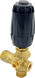 Annovi Reverberi VRT3-310 Unloader, Black Spring, 4500 PSI, 10.5 GPM, Adjustment Knob, Brass