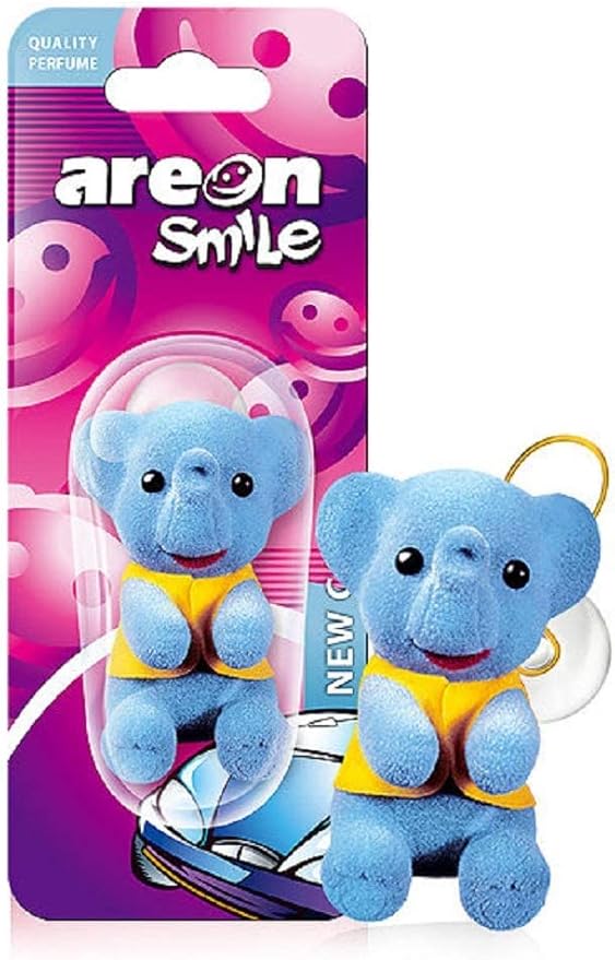 AREON Toy Car Air freshener Smile, New Car (Elephant) - Pack of 3
